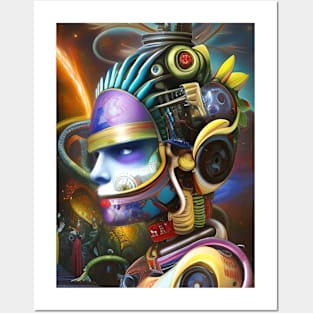 CRA001 - Cool Surreal Cyberpunk Robot Art Posters and Art